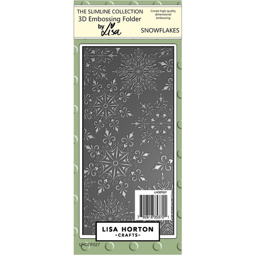 Lisa Horton Crafts - Slimline - 3D Embossing Folder - Snowflakes 1 Lisa Horton Crafts - Slimline - 3D Embossing Folder - Snowflakes