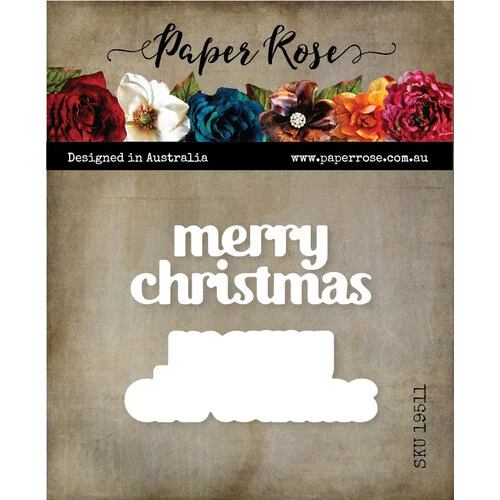 Paper Rose - Dies - Merry Christmas Chunky 1 Paper Rose - Dies - Merry Christmas Chunky