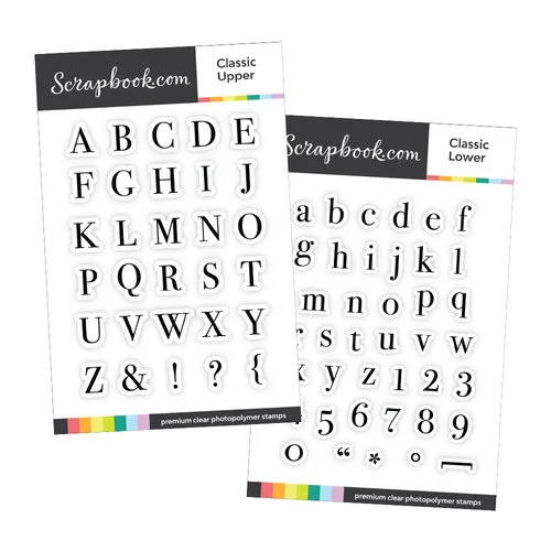Scrapbook.com - Clear Photopolymer Stamps - Classic Alpha Bundle 1 Scrapbook.com - Clear Photopolymer Stamps - Classic Alpha Bundle