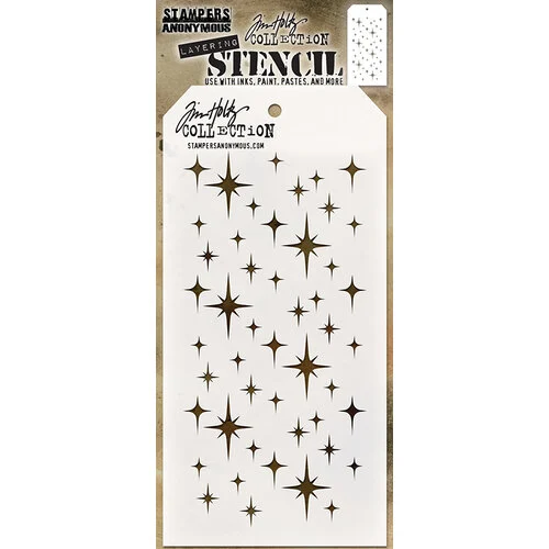 Stampers Anonymous - Tim Holtz - Christmas - Layering Stencil - Sparkle 1 Stampers Anonymous - Tim Holtz - Christmas - Layering Stencil - Sparkle