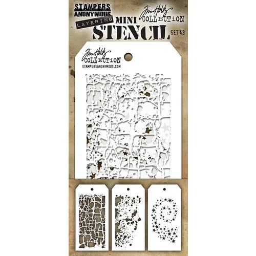 Stampers Anonymous - Tim Holtz - Layering Stencils - Mini Set 43 1 Stampers Anonymous - Tim Holtz - Layering Stencils - Mini Set 43