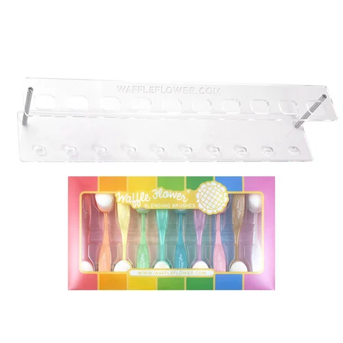 Waffle Flower Crafts - Blending Brushes and Acrylic Stand Bundle 1 Waffle Flower Crafts - Blending Brushes and Acrylic Stand Bundle