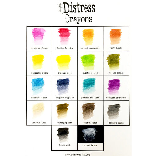 Ranger Ink - Tim Holtz - Distress Crayons Tin and Distress Crayons - Bundle One