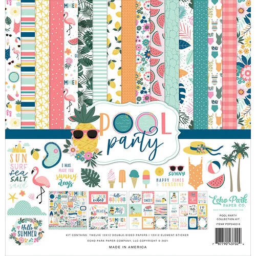 Echo Park - Pool Party Collection - 12 x 12 Collection Kit 1 Echo Park - Pool Party Collection - 12 x 12 Collection Kit