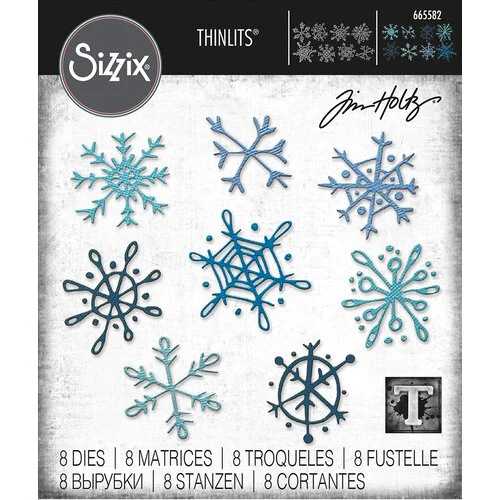 Sizzix - Christmas - Tim Holtz - Thinlits Dies - Scribbly Snowflakes 1 Sizzix - Christmas - Tim Holtz - Thinlits Dies - Scribbly Snowflakes