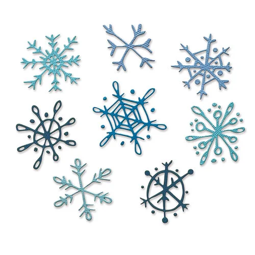 Sizzix - Christmas - Tim Holtz - Thinlits Dies - Scribbly Snowflakes 3 Sizzix - Christmas - Tim Holtz - Thinlits Dies - Scribbly Snowflakes
