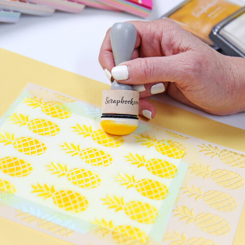 Scrapbook.com - Stencils - Pineapples - 6x8