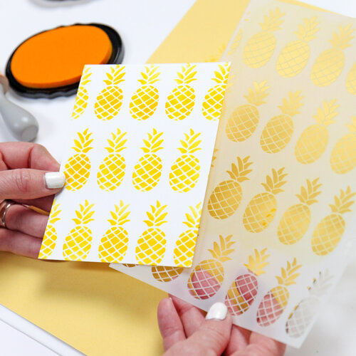 Scrapbook.com - Stencils - Pineapples - 6x8