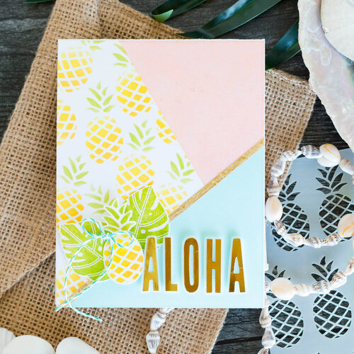 Scrapbook.com - Stencils - Pineapples - 6x8
