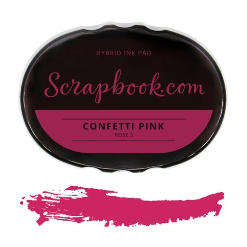 Scrapbook.com - Premium Hybrid Ink Pad - Confetti Pink 1 Scrapbook.com - Premium Hybrid Ink Pad - Confetti Pink