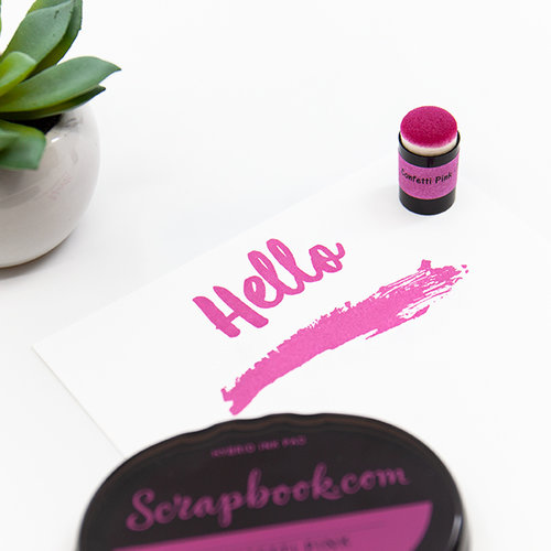 Scrapbook.com - Premium Hybrid Ink Pad - Confetti Pink 2 Scrapbook.com - Premium Hybrid Ink Pad - Confetti Pink