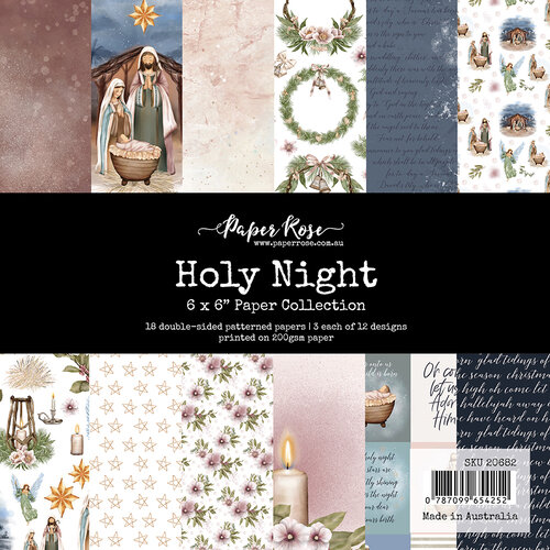 Paper Rose - 6 x 6 Collection Pack - Holy Night 1 Paper Rose - 6 x 6 Collection Pack - Holy Night