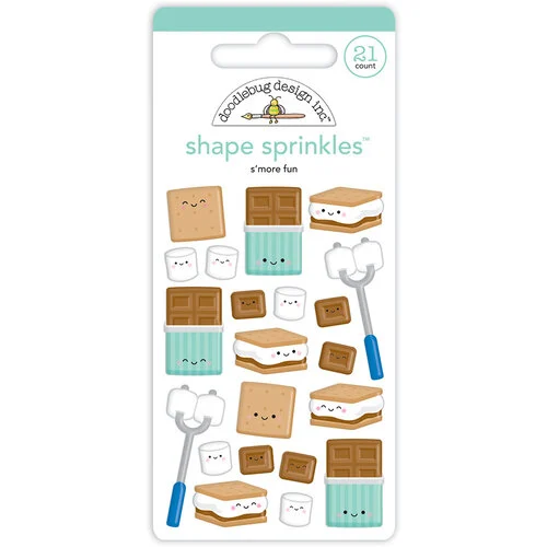 Doodlebug Design - Great Outdoors Collection - Stickers - Shape Sprinkles - Enamel - S'more Fun 1 Doodlebug Design - Great Outdoors Collection - Stickers - Shape Sprinkles - Enamel - S'more Fun