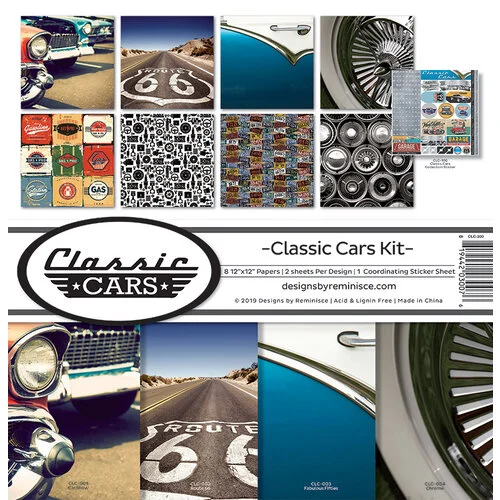 Reminisce - Classic Cars Collection - 12 x 12 Collection Kit 1 Reminisce - Classic Cars Collection - 12 x 12 Collection Kit