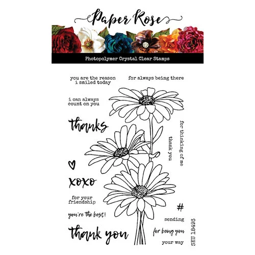 Paper Rose - Clear Photopolymer Stamps - Daisy Bouquet