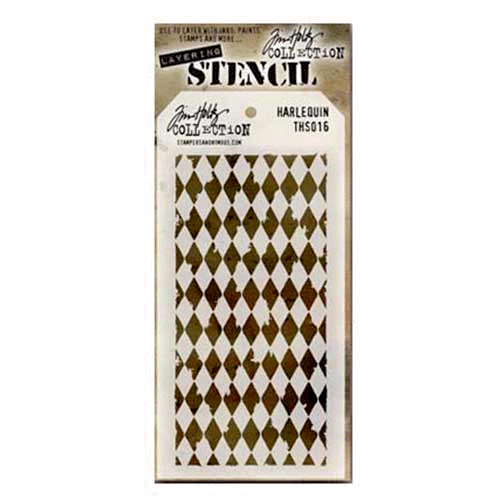 Stampers Anonymous - Tim Holtz - Layering Stencil - Harlequin 1 Stampers Anonymous - Tim Holtz - Layering Stencil - Harlequin