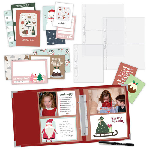 Scrapbook.com - Simple Scrapbooks - December to Remember - Complete Kit with Red Album 1 Scrapbook.com - Simple Scrapbooks - December to Remember - Complete Kit with Red Album