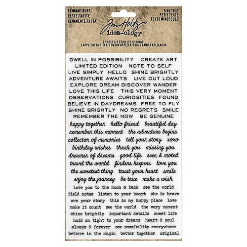 Idea-ology - Tim Holtz - Remnant Rubs - Tiny Text
