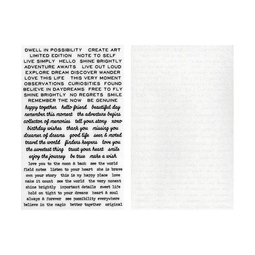 Idea-ology - Tim Holtz - Remnant Rubs - Tiny Text