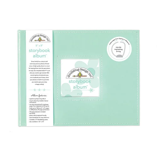 Doodlebug Design - 8 x 8 Storybook Album - Mint 1 Doodlebug Design - 8 x 8 Storybook Album - Mint