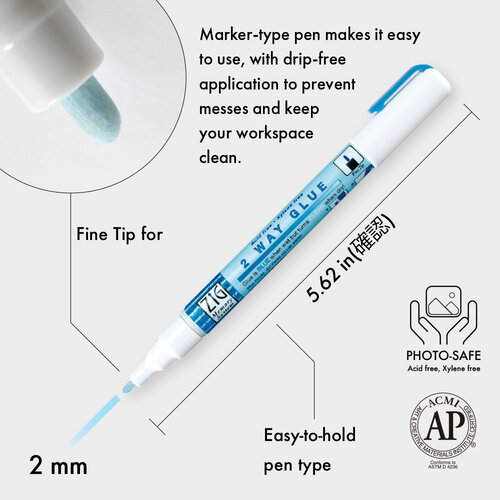 Kuretake - ZIG - Memory System - 2 Way Glue - Fine Tip