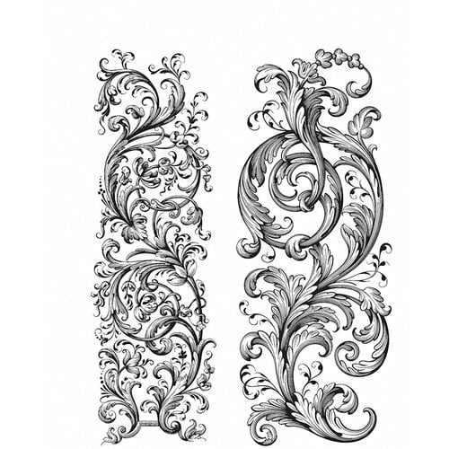 Stampers Anonymous - Tim Holtz - Cling Mounted Rubber Stamp Set - Baroque
