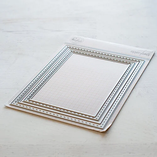 Pinkfresh Studio - Essentials Collection - Dies - Stitched Rectangles