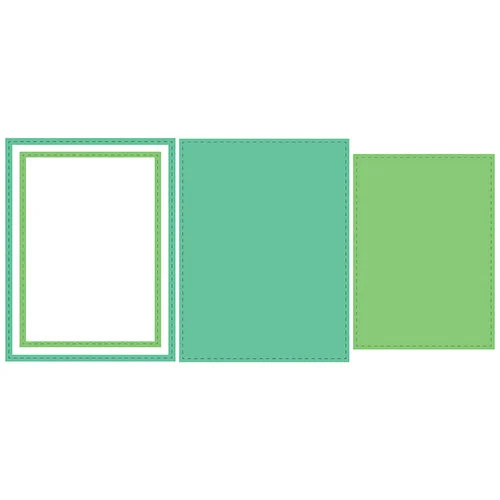 Pinkfresh Studio - Essentials Collection - Dies - Stitched Rectangles