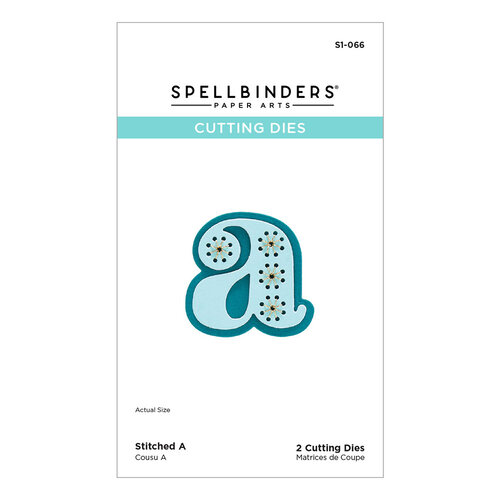 Spellbinders - Stitched Alphabet Collection - Etched Dies - Stitched A
