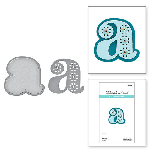 Spellbinders - Stitched Alphabet Collection - Etched Dies - Stitched A