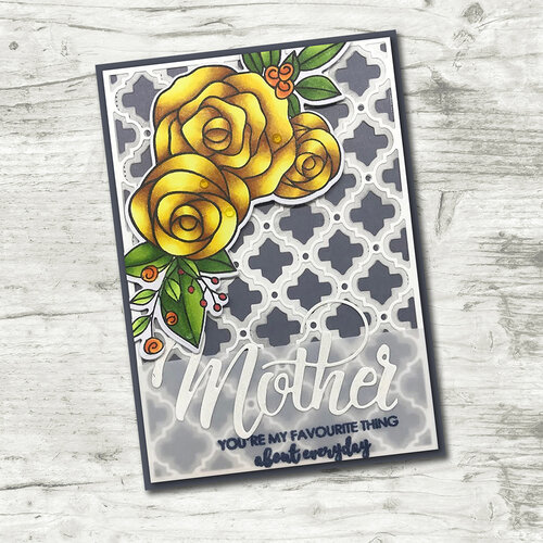 Paper Rose - Dies - Quatrefoil Background Layer 1 2 Paper Rose - Dies - Quatrefoil Background Layer 1