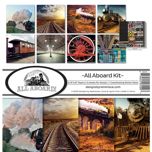 Reminisce - All Aboard Collection - 12 x 12 Collection Kit 1 Reminisce - All Aboard Collection - 12 x 12 Collection Kit