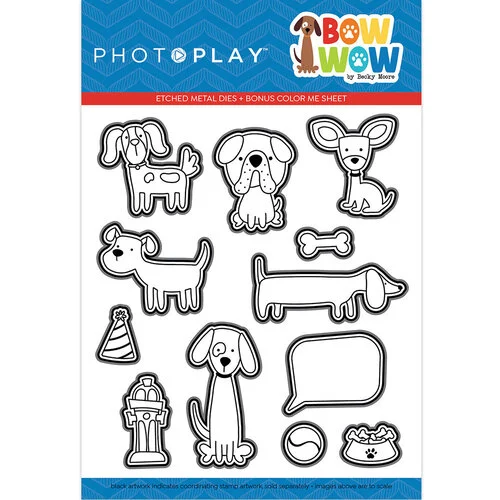 PhotoPlay - Bow Wow and Meow Collection - Etched Dies - Bow Wow 1 PhotoPlay - Bow Wow and Meow Collection - Etched Dies - Bow Wow