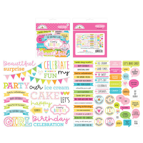 Doodlebug Design - Hey Cupcake Collection - Chit Chat - Die Cut Cardstock Pieces 1 Doodlebug Design - Hey Cupcake Collection - Chit Chat - Die Cut Cardstock Pieces