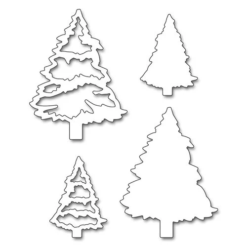 Penny Black - Peaceful Winter Collection - Christmas - Creative Dies - Evergreen Tree