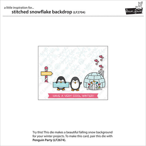 Lawn Fawn - Lawn Cuts - Dies - Stitched Snowflake Backdrop