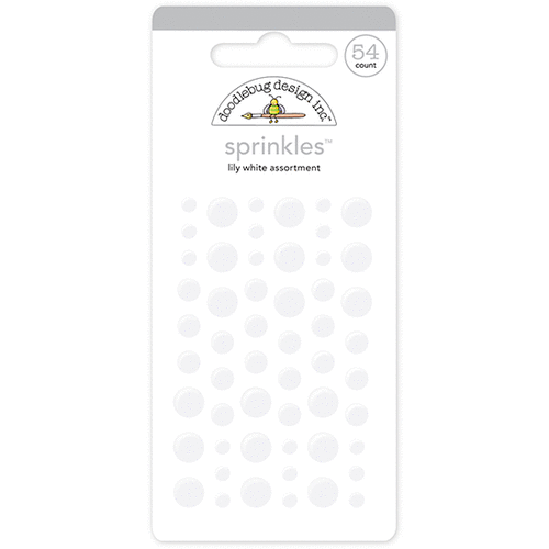 Doodlebug Design - Stickers - Sprinkles - Enamel Dots - Lily White 1 Doodlebug Design - Stickers - Sprinkles - Enamel Dots - Lily White