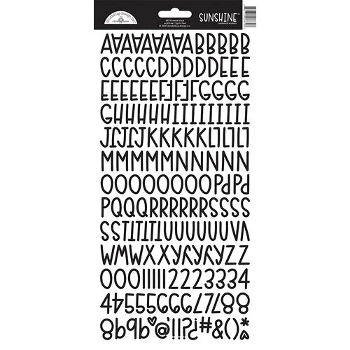 Doodlebug Design - Monochromatic Collection - Cardstock Stickers - Beetle Black Sunshine