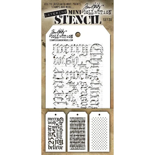 Stampers Anonymous - Tim Holtz - Layering Stencils - Mini Set 20 1 Stampers Anonymous - Tim Holtz - Layering Stencils - Mini Set 20