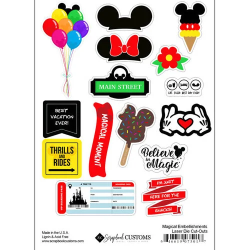 Scrapbook Customs - Inspired By Collection - Laser Cuts - Magical Embellishments 1 Scrapbook Customs - Inspired By Collection - Laser Cuts - Magical Embellishments