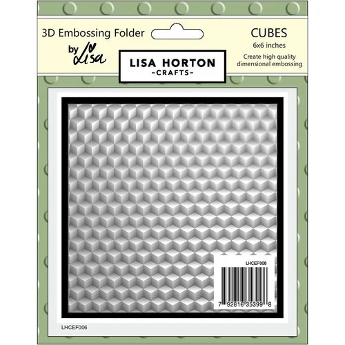 Lisa Horton Crafts - 3D Embossing Folder - Cubes 1 Lisa Horton Crafts - 3D Embossing Folder - Cubes