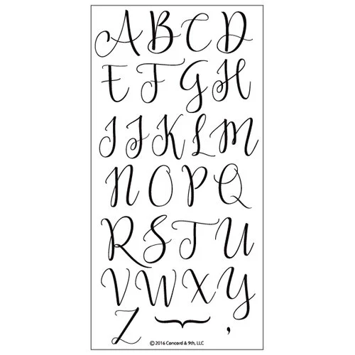 Concord and 9th - Clear Photopolymer Stamps - Sophisticated Script Uppercase 1 Concord and 9th - Clear Photopolymer Stamps - Sophisticated Script Uppercase