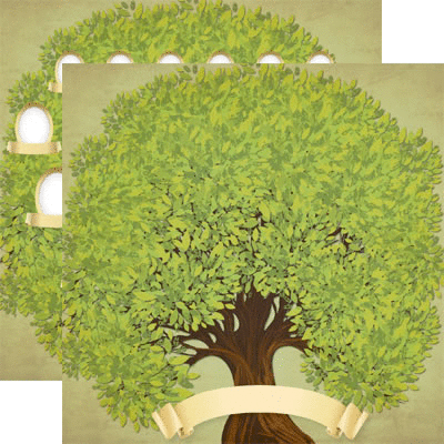 Reminisce - 12 x 12 Double Sided Paper - Family Tree 1 Reminisce - 12 x 12 Double Sided Paper - Family Tree