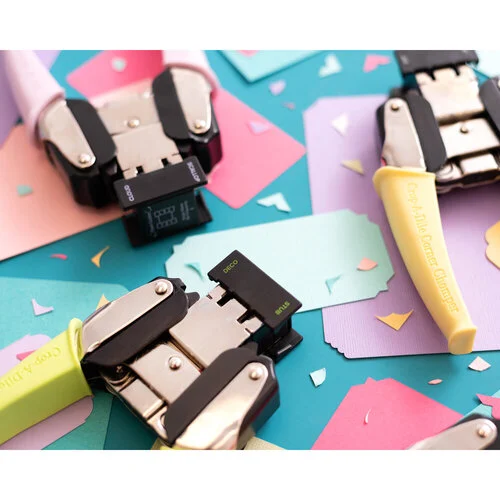 We R Makers - Crop-A-Dile - 2 in 1 Retro Corner Punch Chomper Tool - Stub and Deco 4 We R Makers - Crop-A-Dile - 2 in 1 Retro Corner Punch Chomper Tool - Stub and Deco