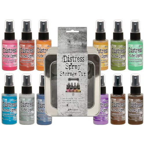 Ranger Ink - Tim Holtz - Distress Oxide Spray Kit - Bundle One with Spray Storage Tin 1 Ranger Ink - Tim Holtz - Distress Oxide Spray Kit - Bundle One with Spray Storage Tin