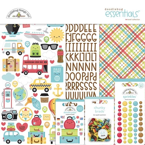 Doodlebug Design - I Heart Travel - Essentials Kit 1 Doodlebug Design - I Heart Travel - Essentials Kit