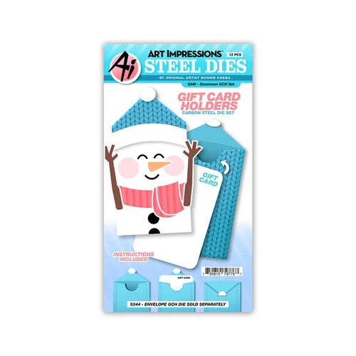 Art Impressions - Steel Dies - Snowman Gift Card Holder 1 Art Impressions - Steel Dies - Snowman Gift Card Holder