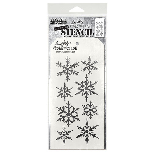 Stampers Anonymous - Tim Holtz - Layering Stencil - Snowflakes