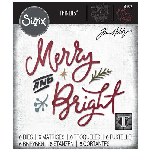 Sizzix - Tim Holtz - Thinlits Dies - Vault Merry and Bright 1 Sizzix - Tim Holtz - Thinlits Dies - Vault Merry and Bright