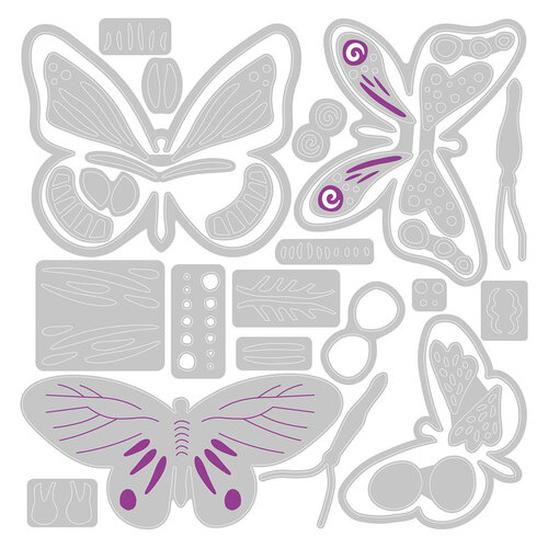 Sizzix - Thinlits Dies - Patterned Butterfly 2 Sizzix - Thinlits Dies - Patterned Butterfly